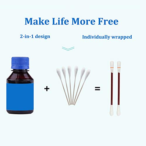 150 Iodine Swabsticks Q Tips Individually Wrapped - First Aid Cotton Swabs fo...