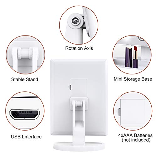 Makeup Mirror Vanity Mirror with Lights, 1x 2X 3X Magnification, Lighted Make...