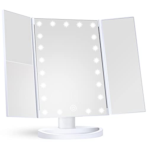 Makeup Mirror Vanity Mirror with Lights, 1x 2X 3X Magnification, Lighted Make...
