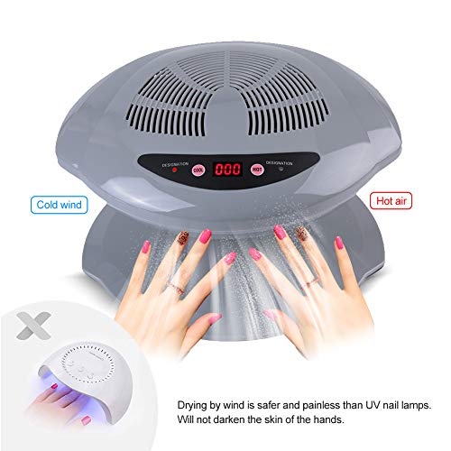 Nail Dryer, Hot & Cold Air Nail Polish Drying Nail Dryer Manicure Beauty/Beau...