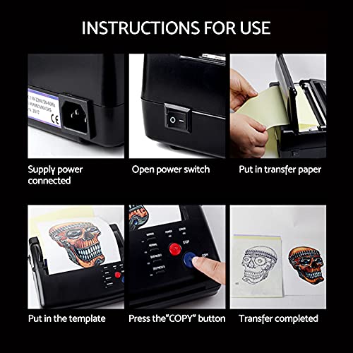 Tattoo Transfer Stencil Machine, Portable A5 A4 Paper Tattoo Transfer Stencil...