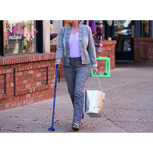 HurryCane HCANE-BK-C2 Freedom Edition Foldable Walking Cane with T Handle, Or...