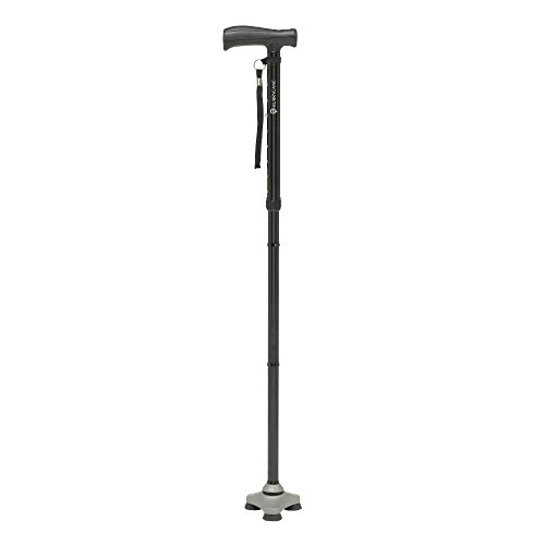HurryCane HCANE-BK-C2 Freedom Edition Foldable Walking Cane with T Handle, Or...