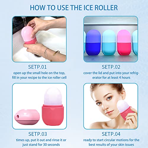 Ice Roller For Face, Eyes and Neck, Ice face Roller Skin Care Tools, Remove F...
