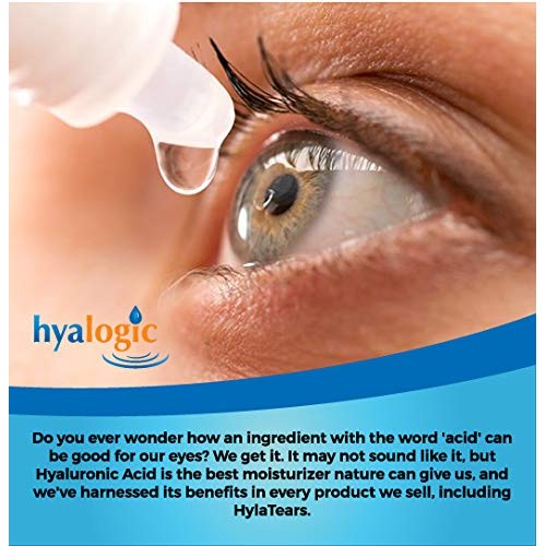 Hyalogic HylaTears Lubricant Eye Drops | Hyaluronic Acid Dry Eye Relief Lubri...