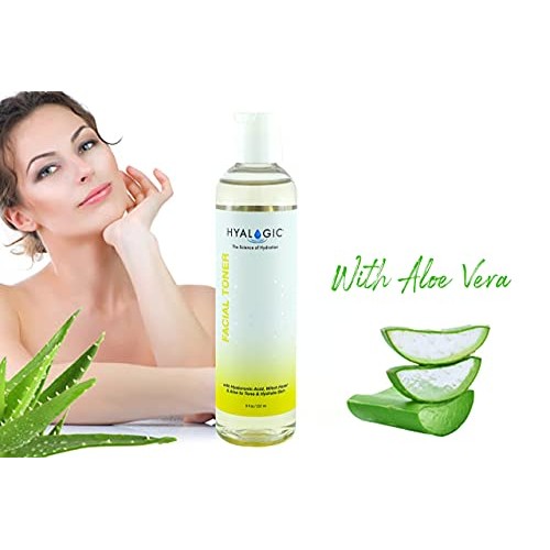 Hyalogic SPA Facial Toner with Witch Hazel, Hyaluronic Acid & Aloe Vera- Alco...