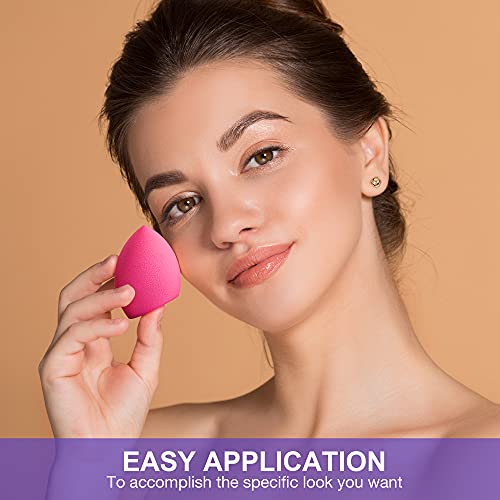 Hygea Beauty Makeup Sponge - Set of 5 Oblique Shaped Multicolored Non-Latex B...