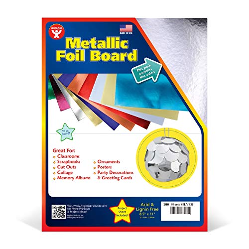 Hygloss Metallic Foil Board Sheets for Arts & Crafts, Classroom Activities & ...