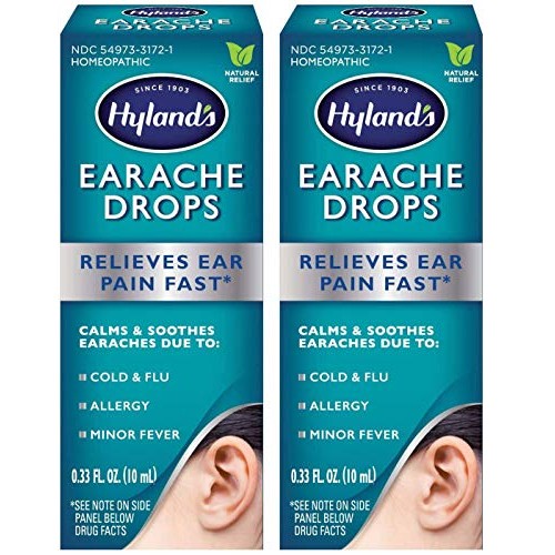 Ear Drops for Swimmers Ear, Hyland's Earache Drops for clogged ears, fast, na...