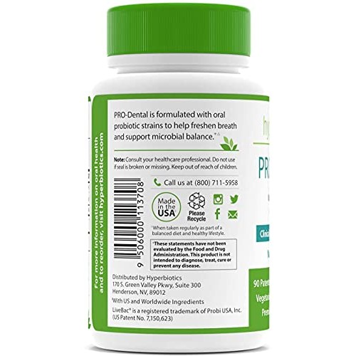 Hyperbiotics Pro-Dental Probiotic | Oral Probiotics For Women, Men, Adults | ...