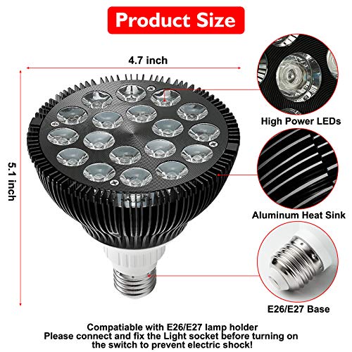 HYUNLAI Red Light Therapy Lamp in Deep Red 660nm Near Infrared 850nm Red Ligh...