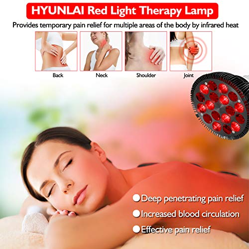 HYUNLAI Red Light Therapy Lamp in Deep Red 660nm Near Infrared 850nm Red Ligh...