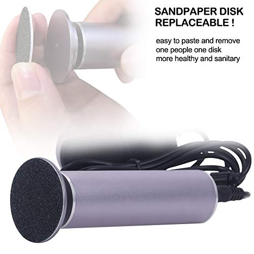 Electronic Foot File (Adjustable Speed) with 60pcs Replacement Sandpaper Disk...