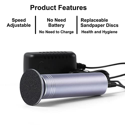 Upgraded Electric Foot Sander Callus Remover (Speed Adjustable) with 60pcs Re...