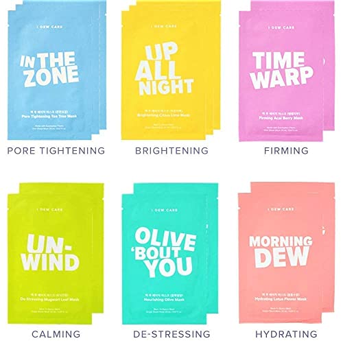 I DEW CARE Let’s Get Sheet Faced Face Sheet Mask Pack | 14 Days Intense Skin ...