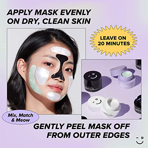 I DEW CARE Mini Meow Trio | Peel Off Face Mask Set: Hydrating, Illuminating, ...