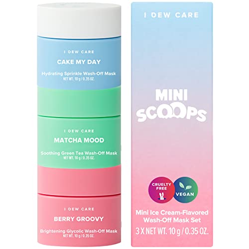 I DEW CARE Mini Scoops | Travel Sized Wash Off Face Mask Skin Care Trio | Sel...