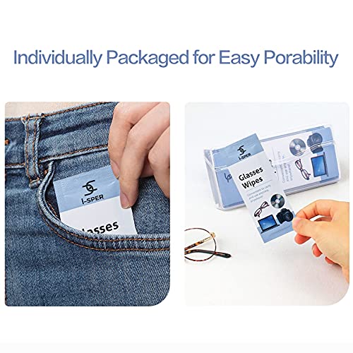 Lens Cleaning Wipes Glasses Wipes 250 Count Pre-Moistened Quick Dry Individua...