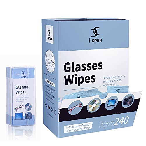 Lens Cleaning Wipes Glasses Wipes 250 Count Pre-Moistened Quick Dry Individua...