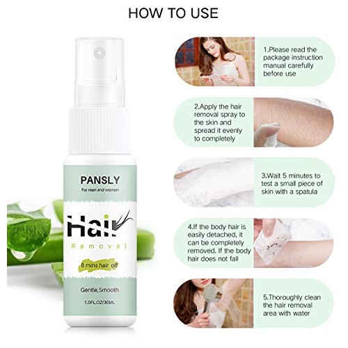 Hair Inhibitor,Painless Non-Irritating Hair Stop Growth Spray,Hair Removal Sp...