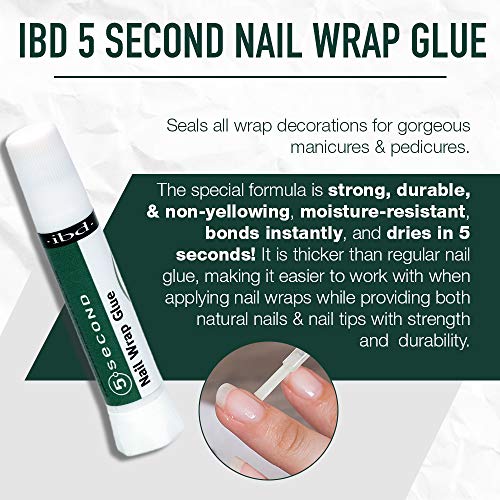 5 Second Nail Wrap Glue, Fix Splits, Cracks On Natural Nails and Full Cover N...