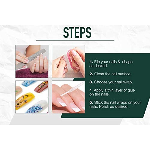 5 Second Nail Wrap Glue, Fix Splits, Cracks On Natural Nails and Full Cover N...