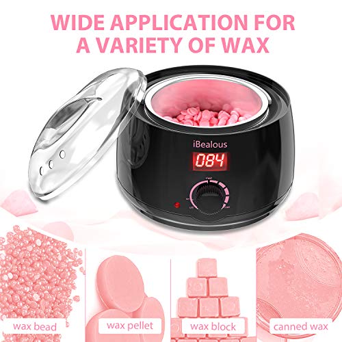 Waxing Kit Wax Warmer for Women - iBealous Hair Removal Pearl Wax Kit with 4 ...