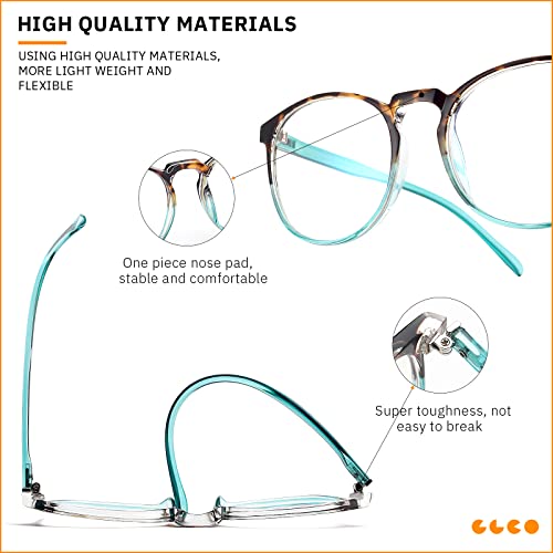 IBOANN 3 Pack Blue Light Blocking Glasses Women/Men, Round Fashion Retro Fram...