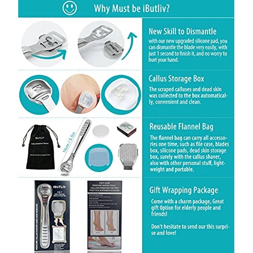 15Pcs Callus Shaver, Callus Remover for Feet, Heel Hard Skin, Corn Callous Re...