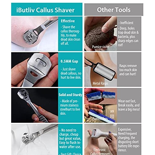 15Pcs Callus Shaver, Callus Remover for Feet, Heel Hard Skin, Corn Callous Re...