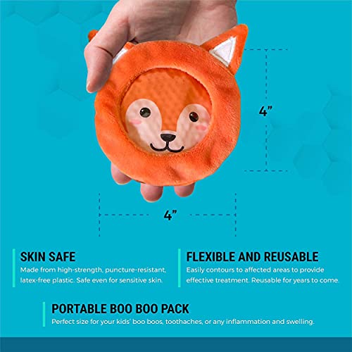 ICEWRAPS 4” Round Reusable Bead Gel Packs with Soft Cloth Cover - Hot Cold Bo...