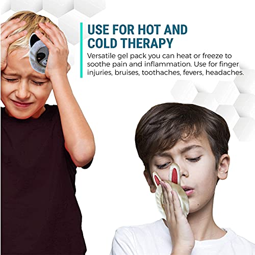 ICEWRAPS 4” Round Reusable Bead Gel Packs with Soft Cloth Cover - Hot Cold Bo...