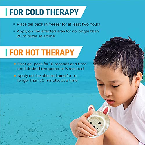 ICEWRAPS 4” Round Reusable Bead Gel Packs with Soft Cloth Cover - Hot Cold Bo...