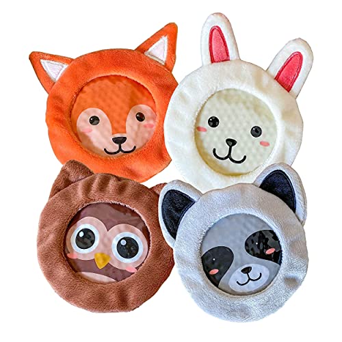 ICEWRAPS 4” Round Reusable Bead Gel Packs with Soft Cloth Cover - Hot Cold Bo...