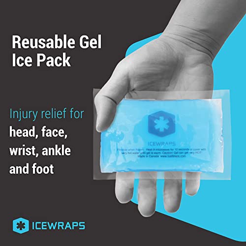 ICEWRAPS Reusable Gel Ice Pack 3"x5" Medical-Grade Hot & Cold Therapy Pads fo...