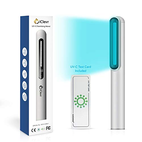 UV-C Light Sanitizer Wand - Powerful 253nm UV Sterilizer Rechargeable Handhel...