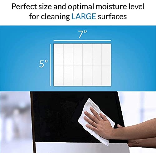 iCloth Screen Cleaning Wipes [7.2 x 5 Inches - 24 Wipes] Safe for All Screens...