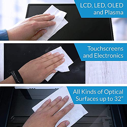 iCloth Screen Cleaning Wipes [7.2 x 5 Inches - 24 Wipes] Safe for All Screens...
