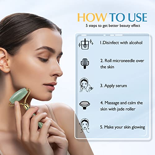 Derma Roller Microneedle Micro Dermaroller: Needle Facial Microneedling Needl...