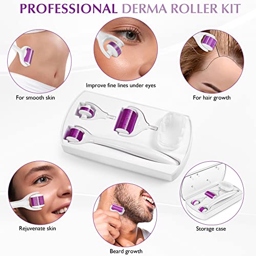 Derma Roller Skin Dermaroller Microneedle: Skin Rollers Micro Needle Kit 0.25...