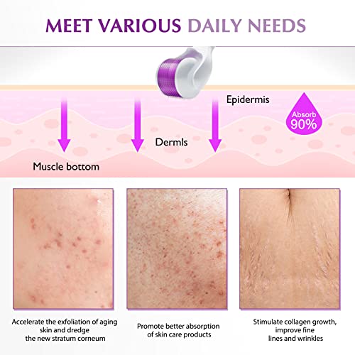 Derma Roller Skin Dermaroller Microneedle: Skin Rollers Micro Needle Kit 0.25...