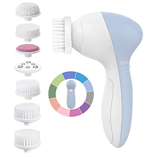 Facial Cleansing Brush Face Scrubber: Electric Exfoliating Spin Cleanser Devi...