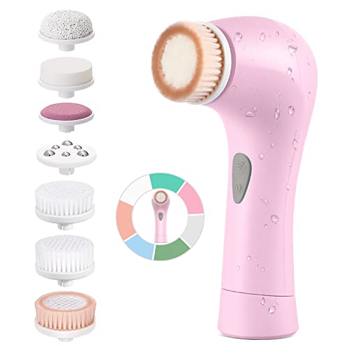 Facial Cleansing Brush Face Scrubber：Electric Exfoliating Spin Cleanser Devi...
