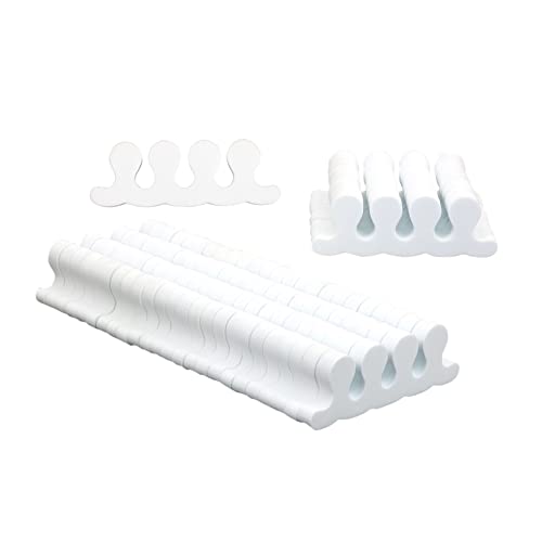 Iconikal Pedicure Foam Toe Stretcher and Separator, White, 36-Pack