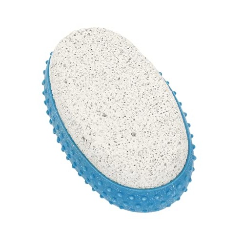 Iconikal Pumice Exfoliating Stone with Rubber Grip, 6-Pack (Blue)