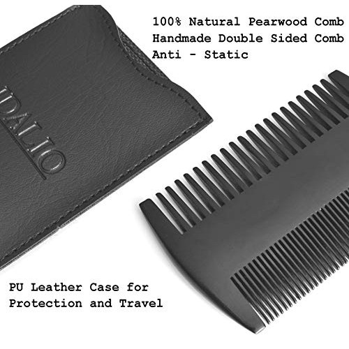 IDALIO® Beard Brush and Comb Set for Men Grooming with Natural Boar Bristle B...