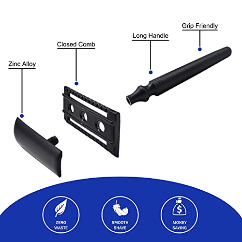 IDALIO® Shaving kit for Men Double Edged Safety Razor Gift Set with Shaving B...