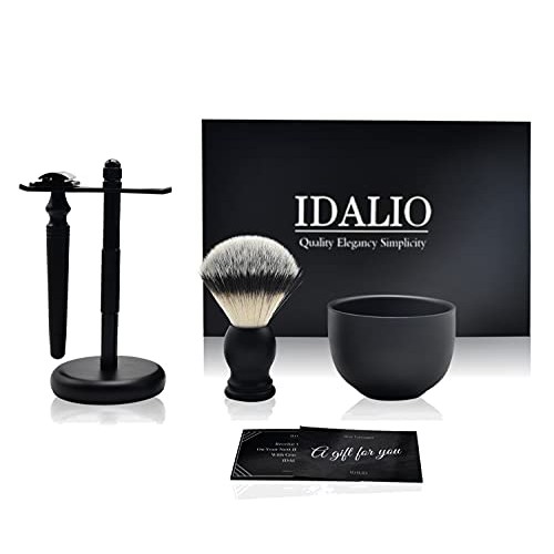 IDALIO® Shaving kit for Men Double Edged Safety Razor Gift Set with Shaving B...