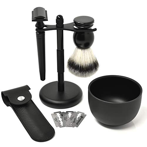 IDALIO® Shaving kit for Men Double Edged Safety Razor Gift Set with Shaving B...