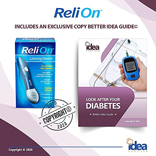 ReliOn Lancing Device +Look After Your Diabetes - Better Idea Guide | Include...